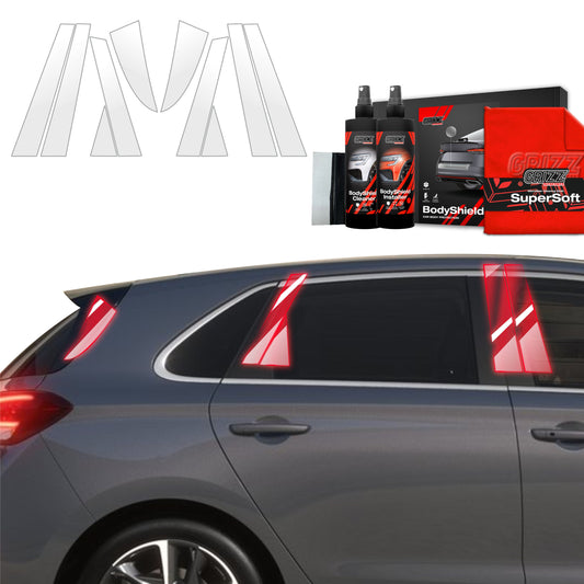 10in1 Protective film for pillars for Hyundai i30 Hatchback (2020-2025)