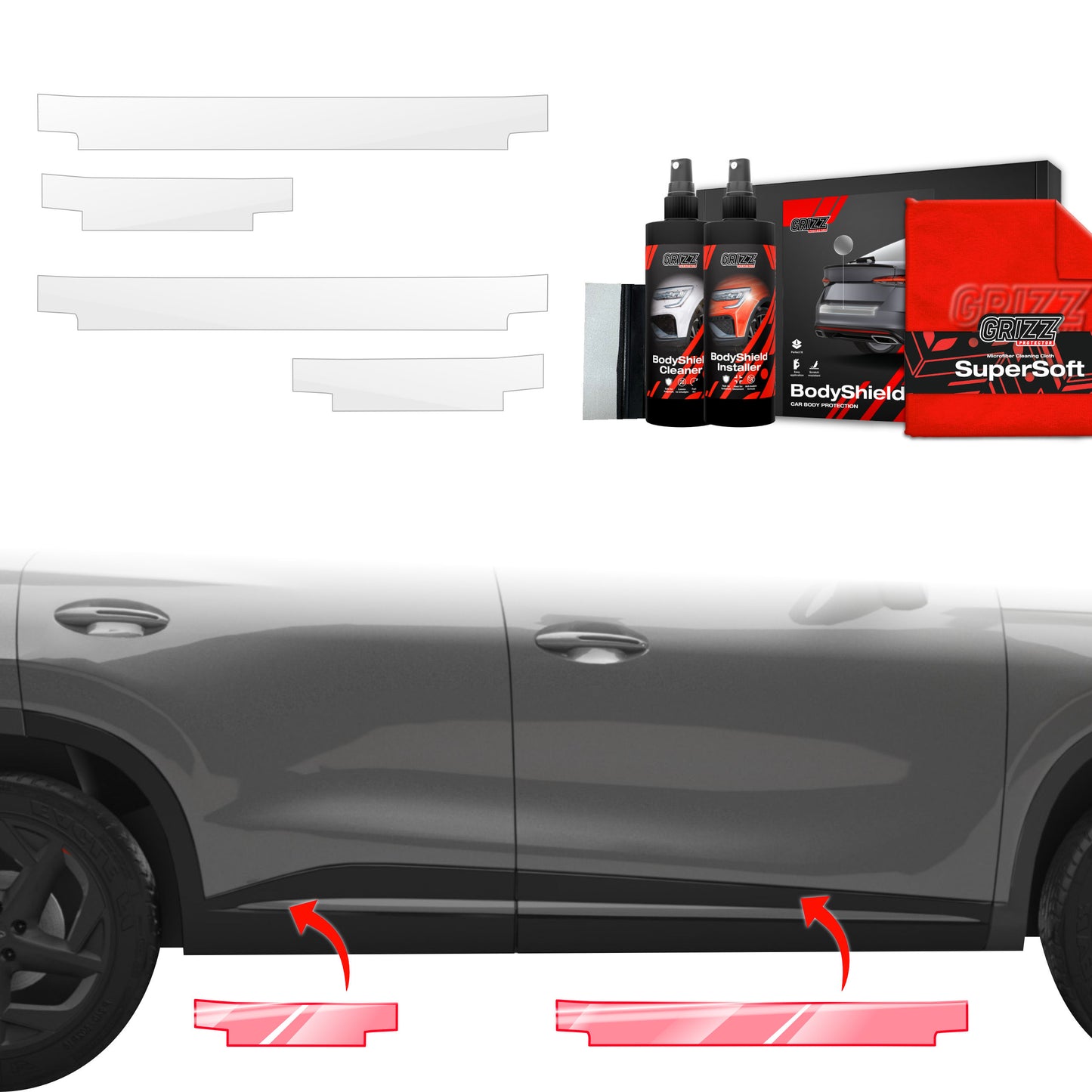 4in1 Protective film for door sills Grizz do OMODA 5 Facelift (2024-2025)