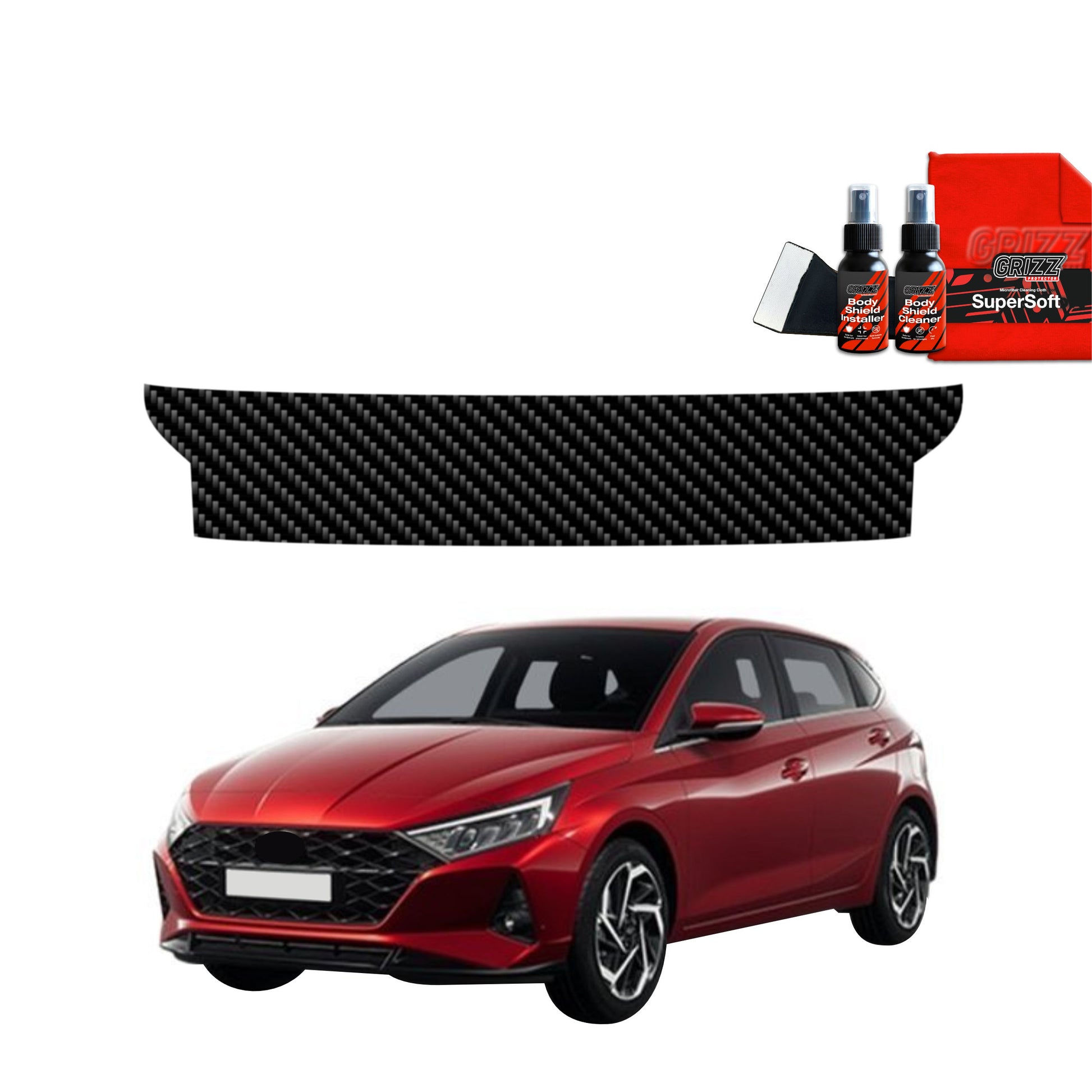 Carbon fiber film for the trunk sill Hyundai i20 (2023-2025)