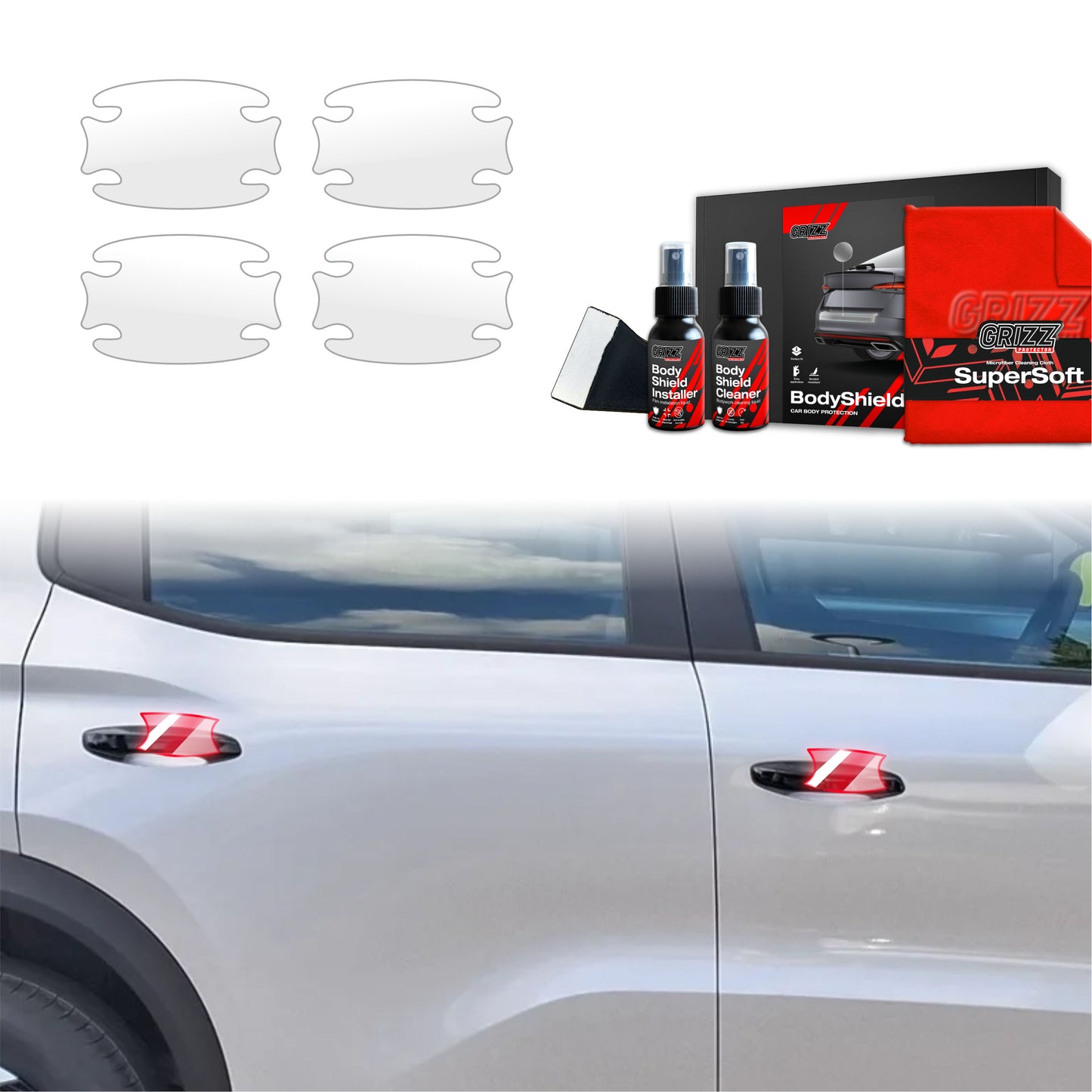 4in1 Protective film under door handles for Opel Frontera (2024-2025)