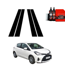 4in1 Juoda plėvelė statramsčiams Toyota Yaris (2011-2016)