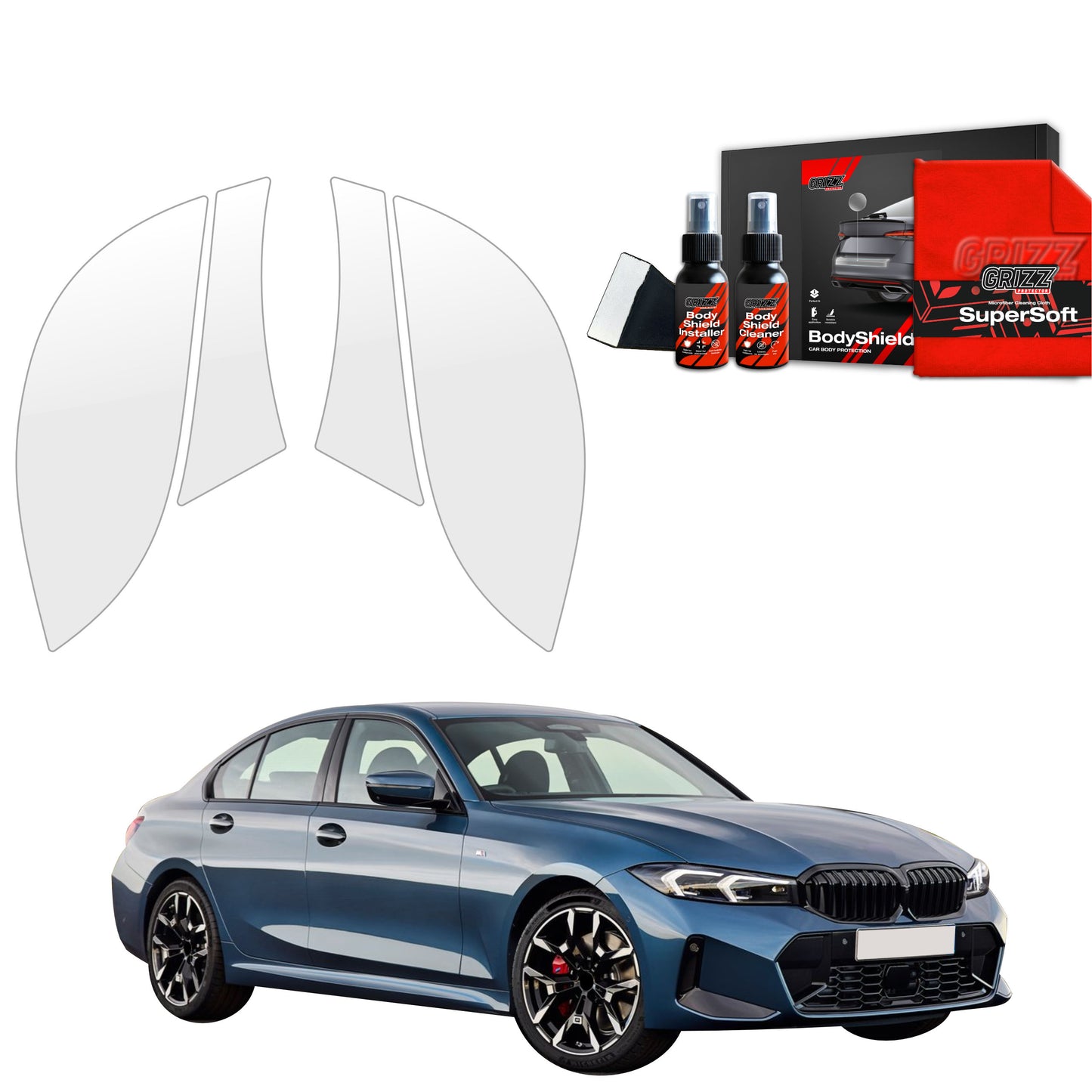 4in1 Protective film for wheel arches for BMW 3 Sedan (2025)