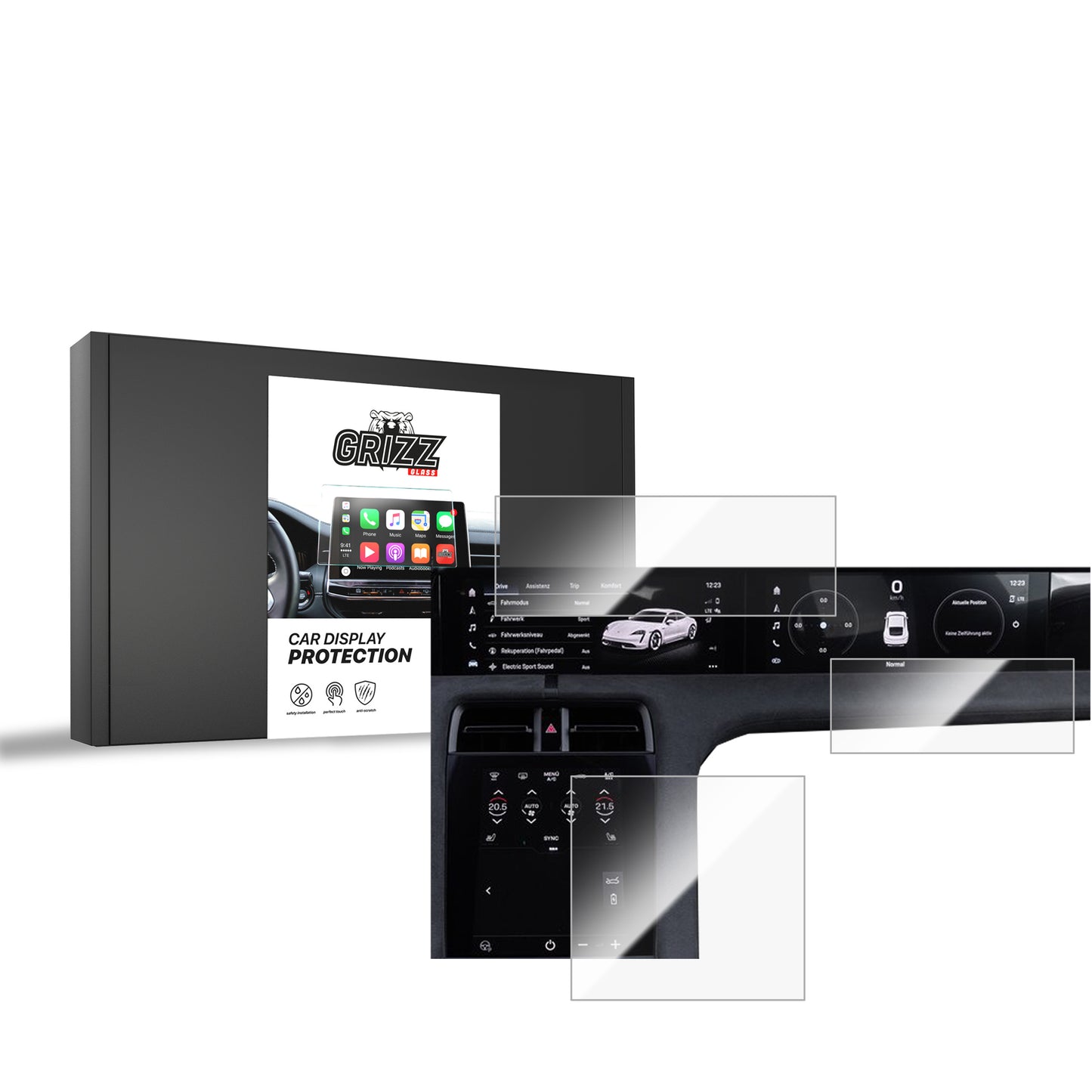 Ceramic screen film Porsche Taycan (2019-2025) Grizz 3in1