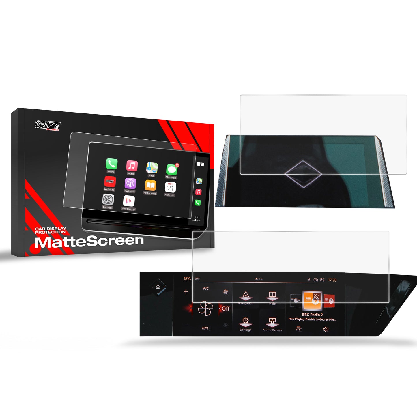 Anti-fingerprint screen film DS4 (2021-2024) Matte Grizz 2in1