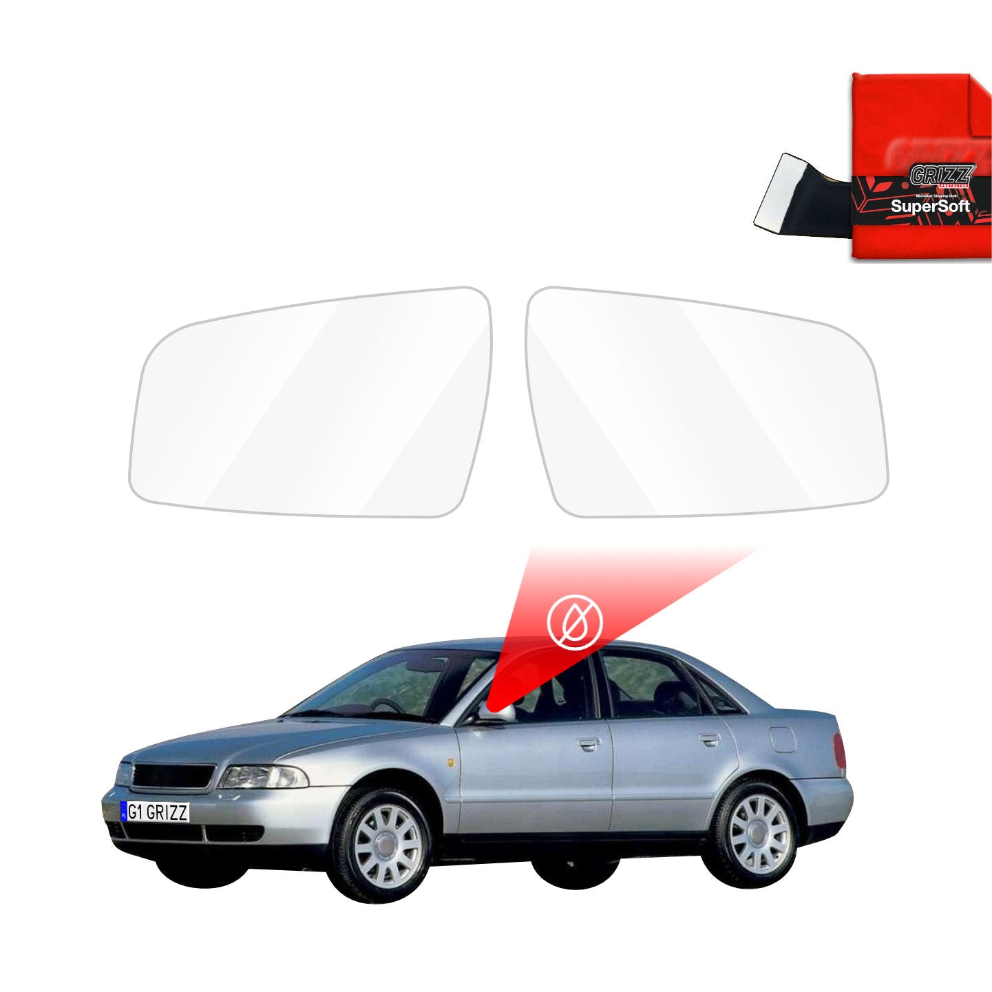 Rainproof mirror film Audi A4 B5 Sedan (1994-2001)