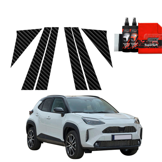 6in1 Anglies pluošto plėvelė statramsčiams Toyota Yaris Cross (2021-2025)