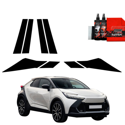 8in1 Juoda plėvelė statramsčiams Toyota C-HR (2023-2025)