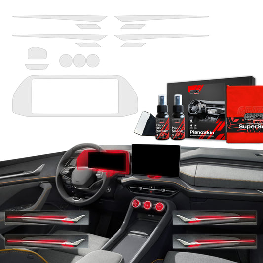 8in1 Grizz protective interior film Skoda Kodiaq 2 (2024-2025) Anti-fingerprint PianoSkin