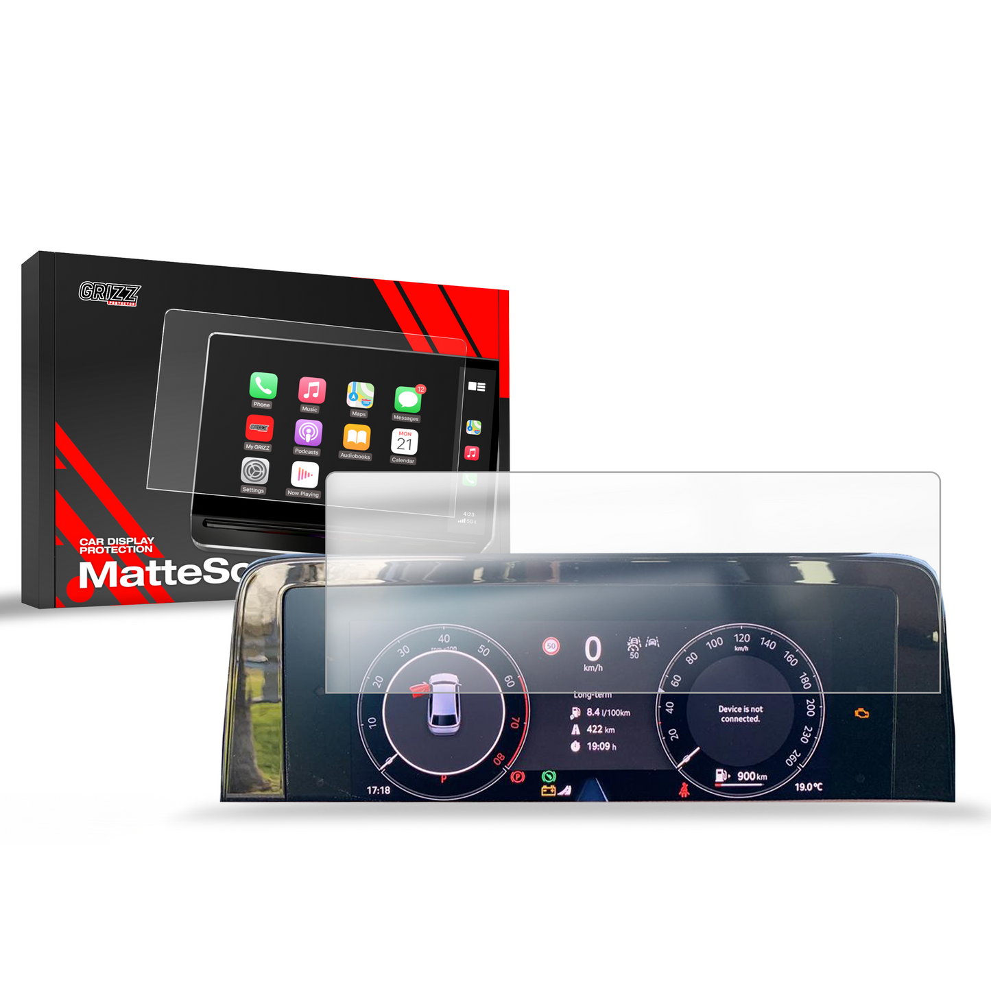 Anti-fingerprint screen film Skoda Superb 4 Virtual Cockpit (2024-2025) Matte Grizz