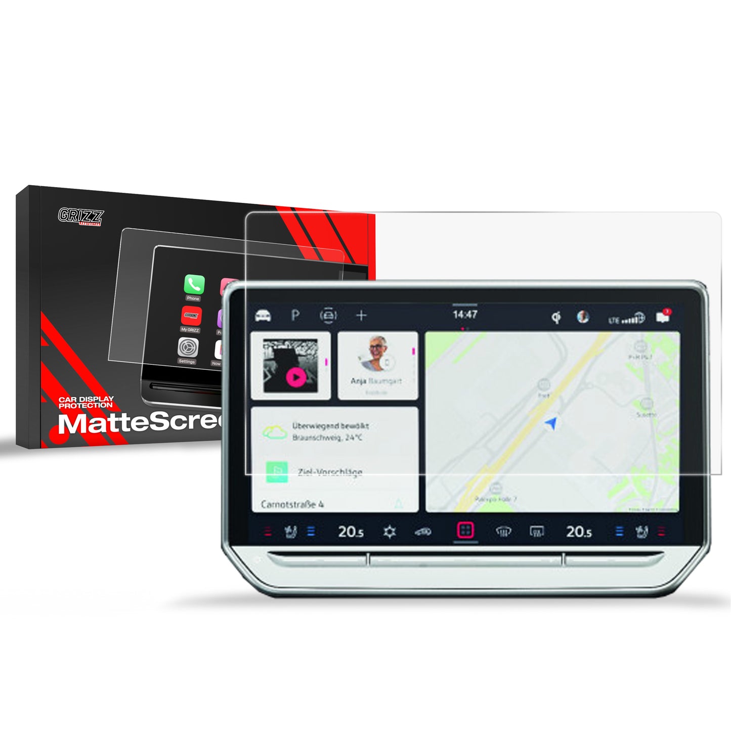 Anti-fingerprint screen film MAN TGE 12,9" (2024-2025) Matte Grizz