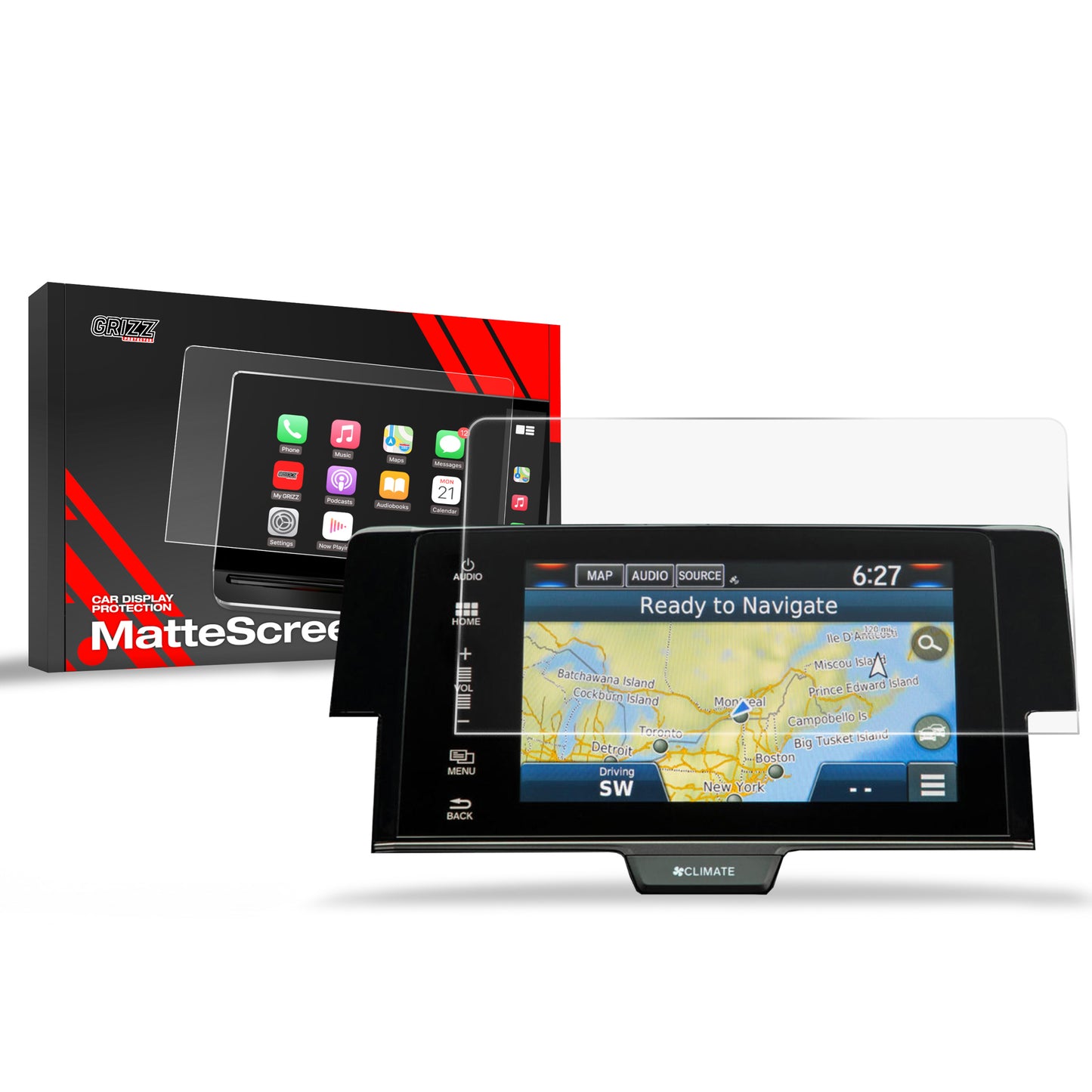 Anti-fingerprint screen film Honda Civic X (2016-2020) Matte Grizz