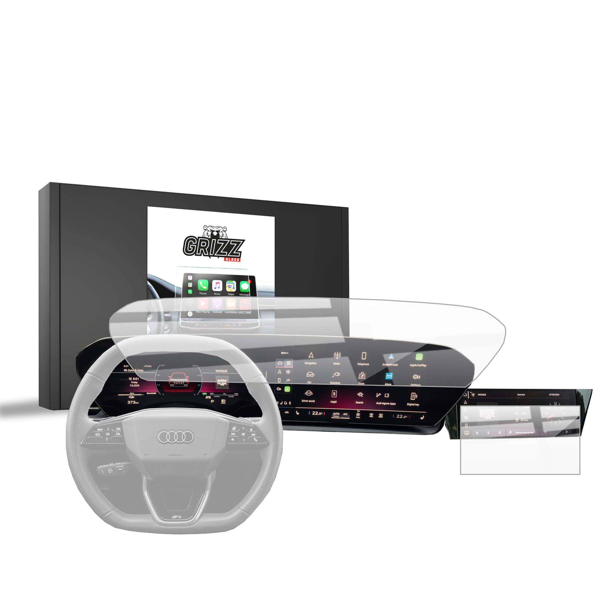 2in1 Ceramic screen protector for Audi A6 e-tron 14.5" (2025) Grizz