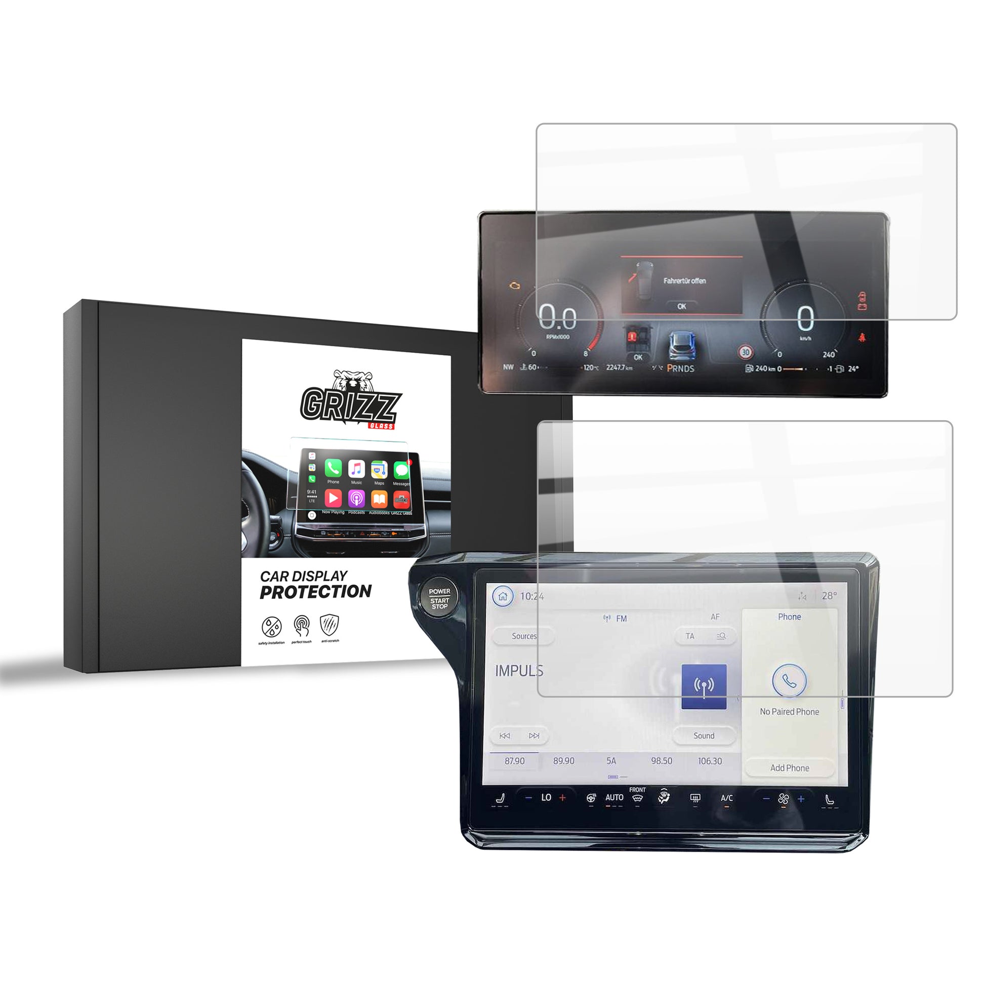 Ceramic screen film Ford Puma 12" (2024-2025) Grizz 2in1