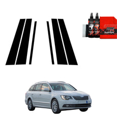 6in1 Black film for pillars Skoda Superb 2 Kombi Facelifting (2013-2015)