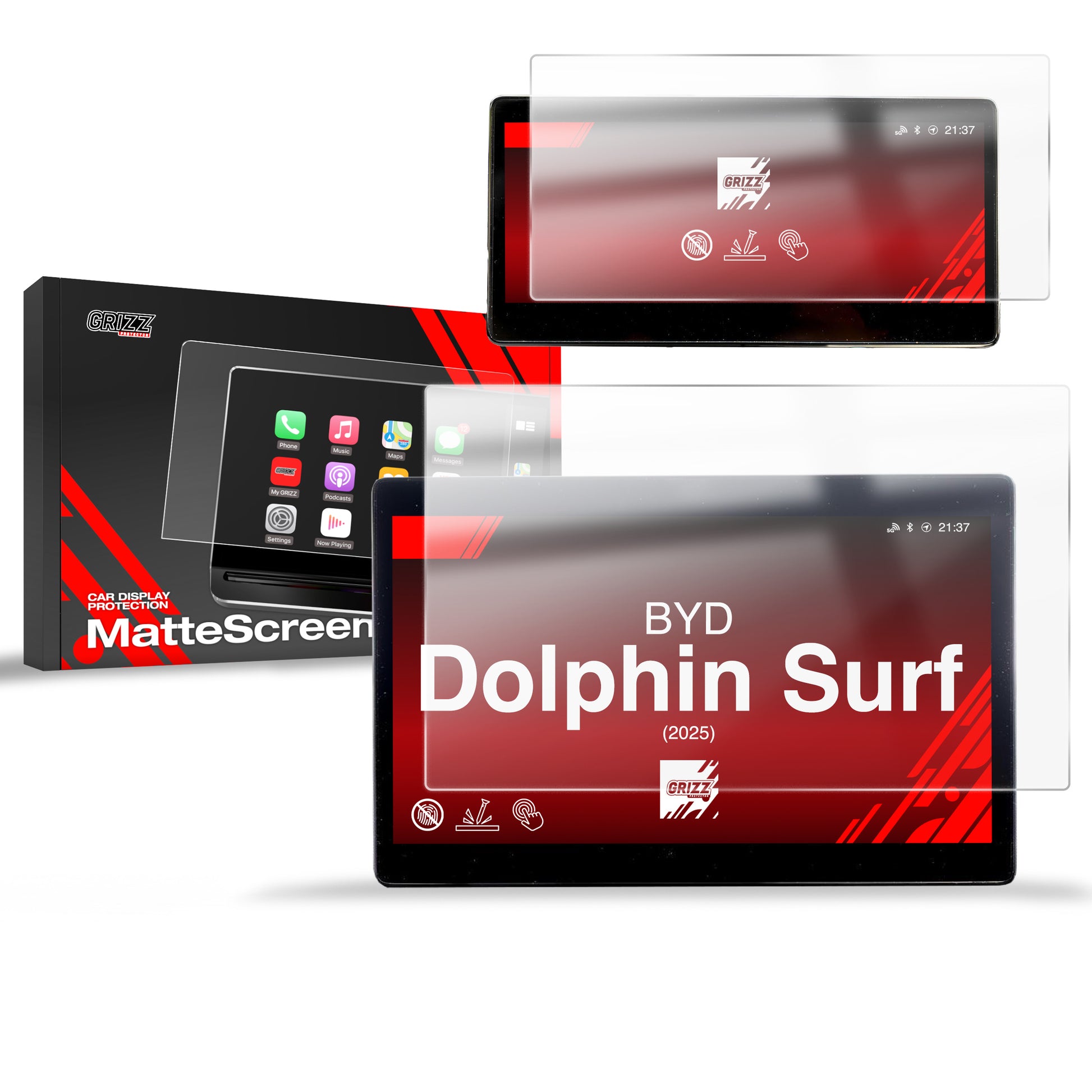 2in1 Anti-fingerprint Screen Protector BYD Dolphin Surf (2025) Matte Grizz