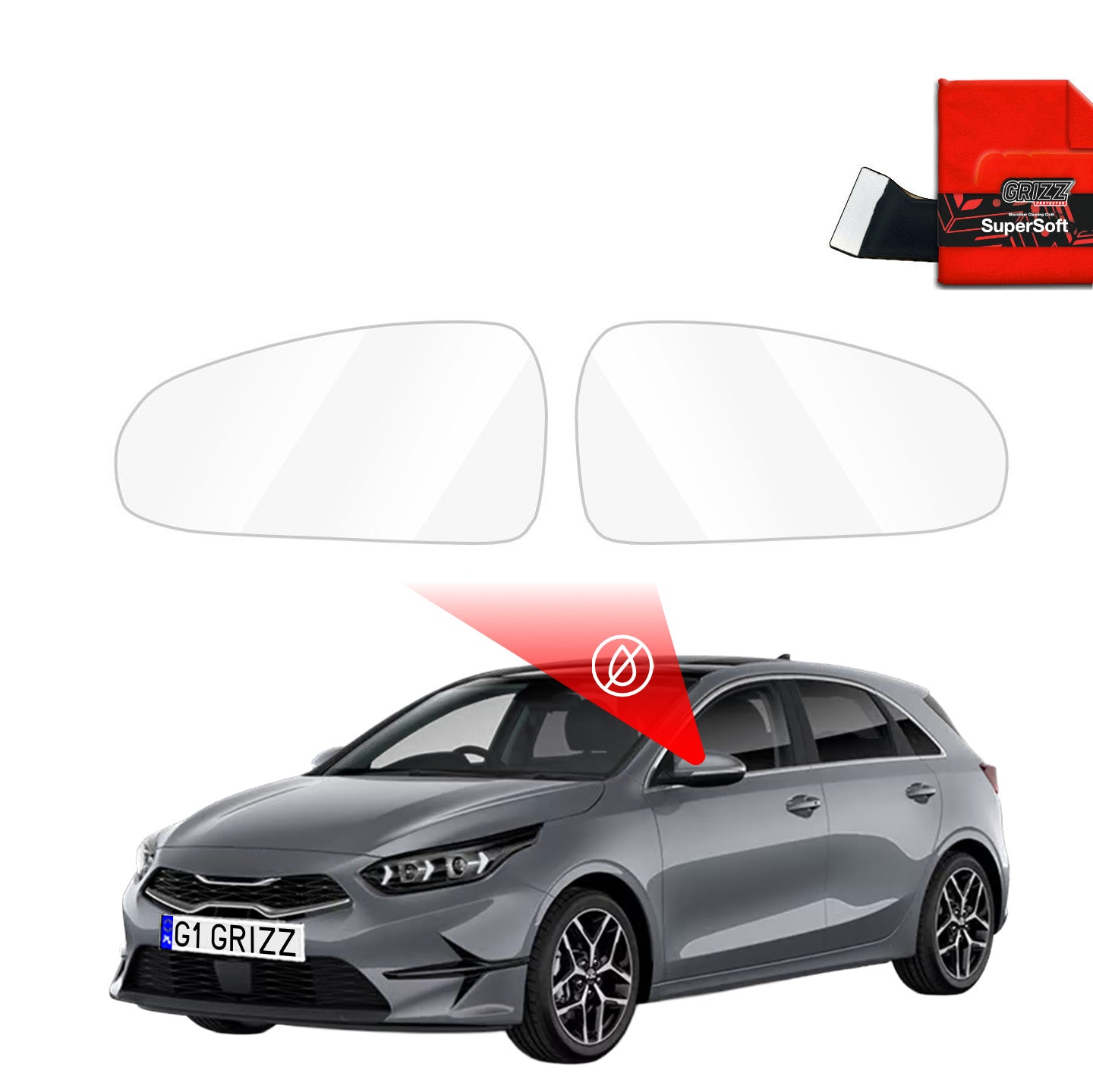 Rainproof film for mirrors for Kia Ceed (2018-2025)