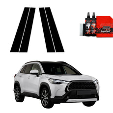 4in1 Juoda plėvelė statramsčiams Toyota Corolla Cross (2022-2025)
