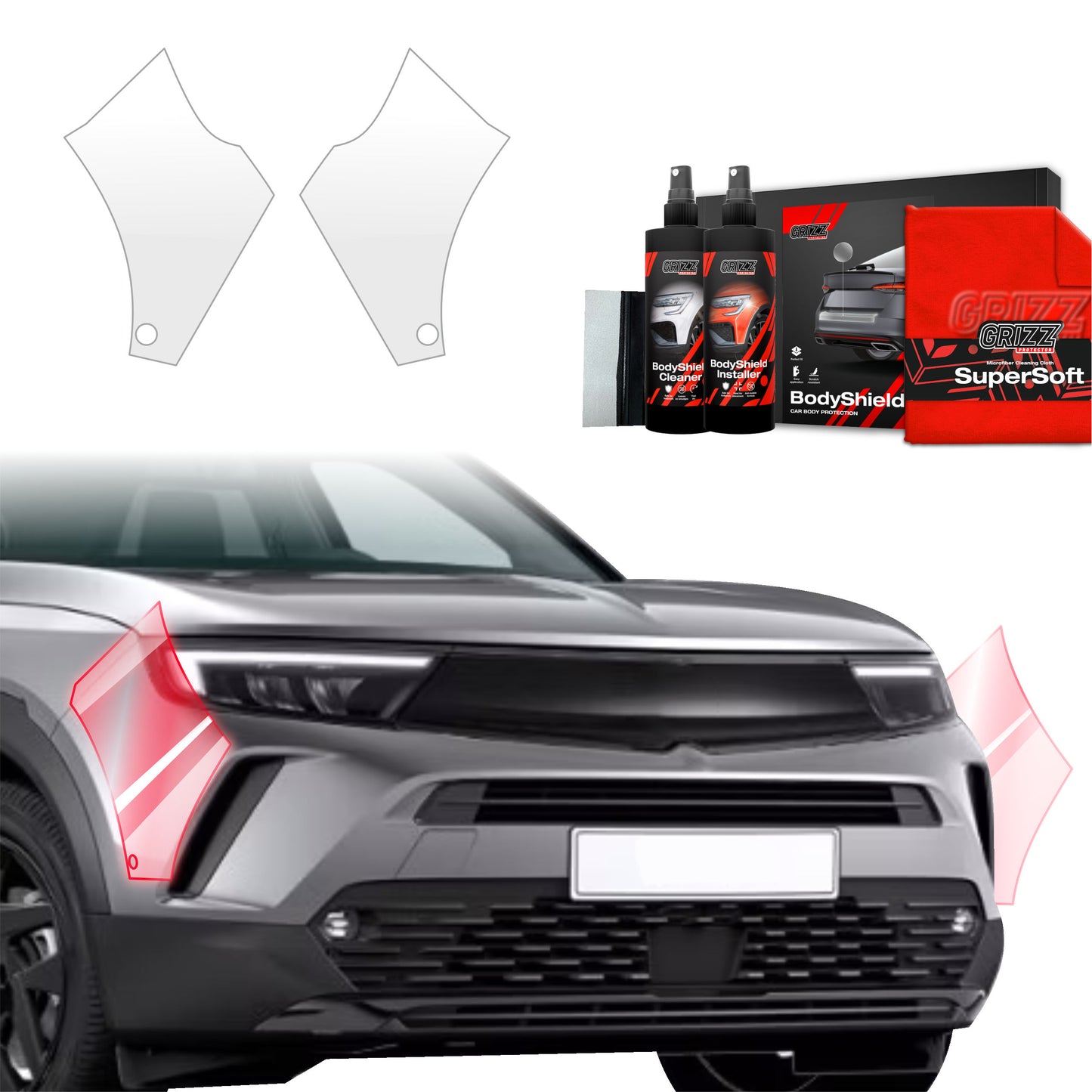 2in1 Protective film for bumper for Opel Mokka (2021-2025)