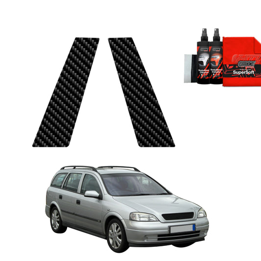 2in1 Carbon fiber film for pillars Opel Astra G Kombi (1998-2009)