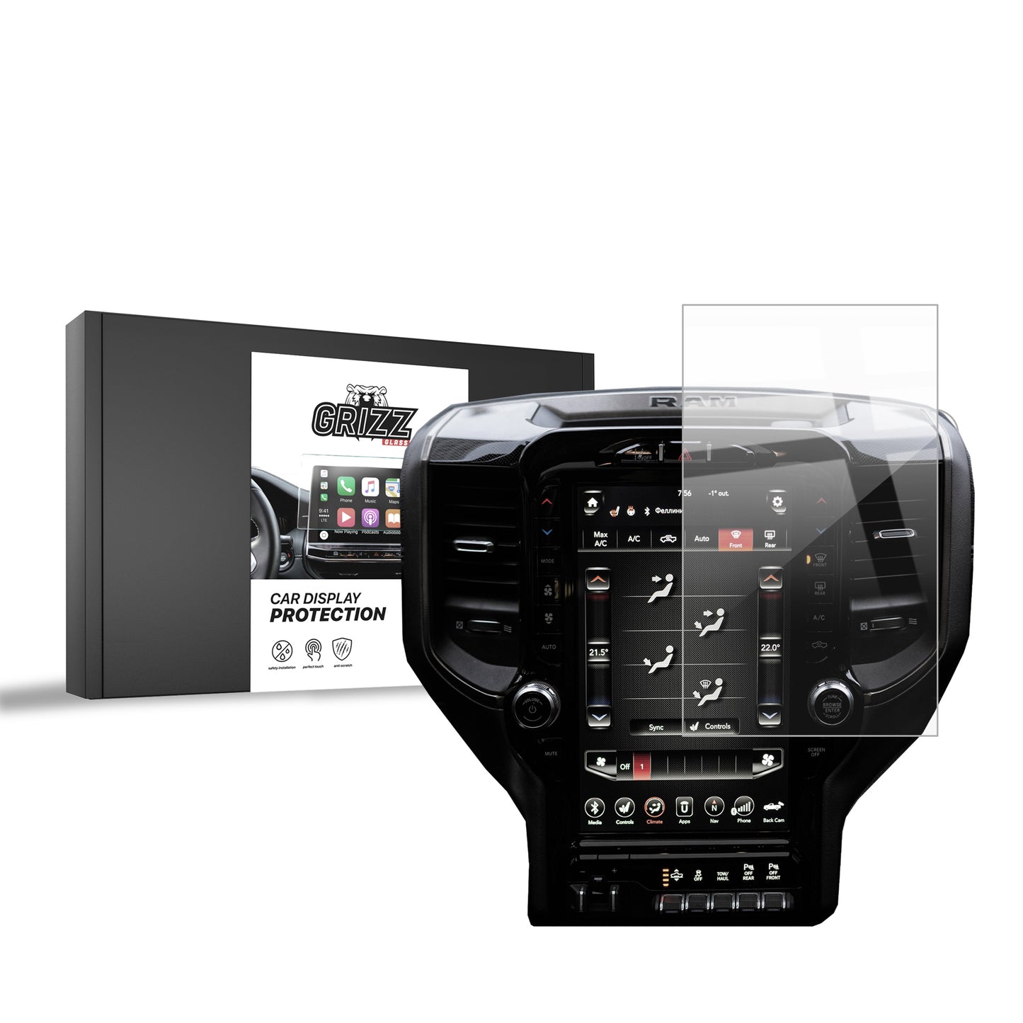 Ceramic screen film Dodge Ram TRX 12,3" (2019-2025) Grizz