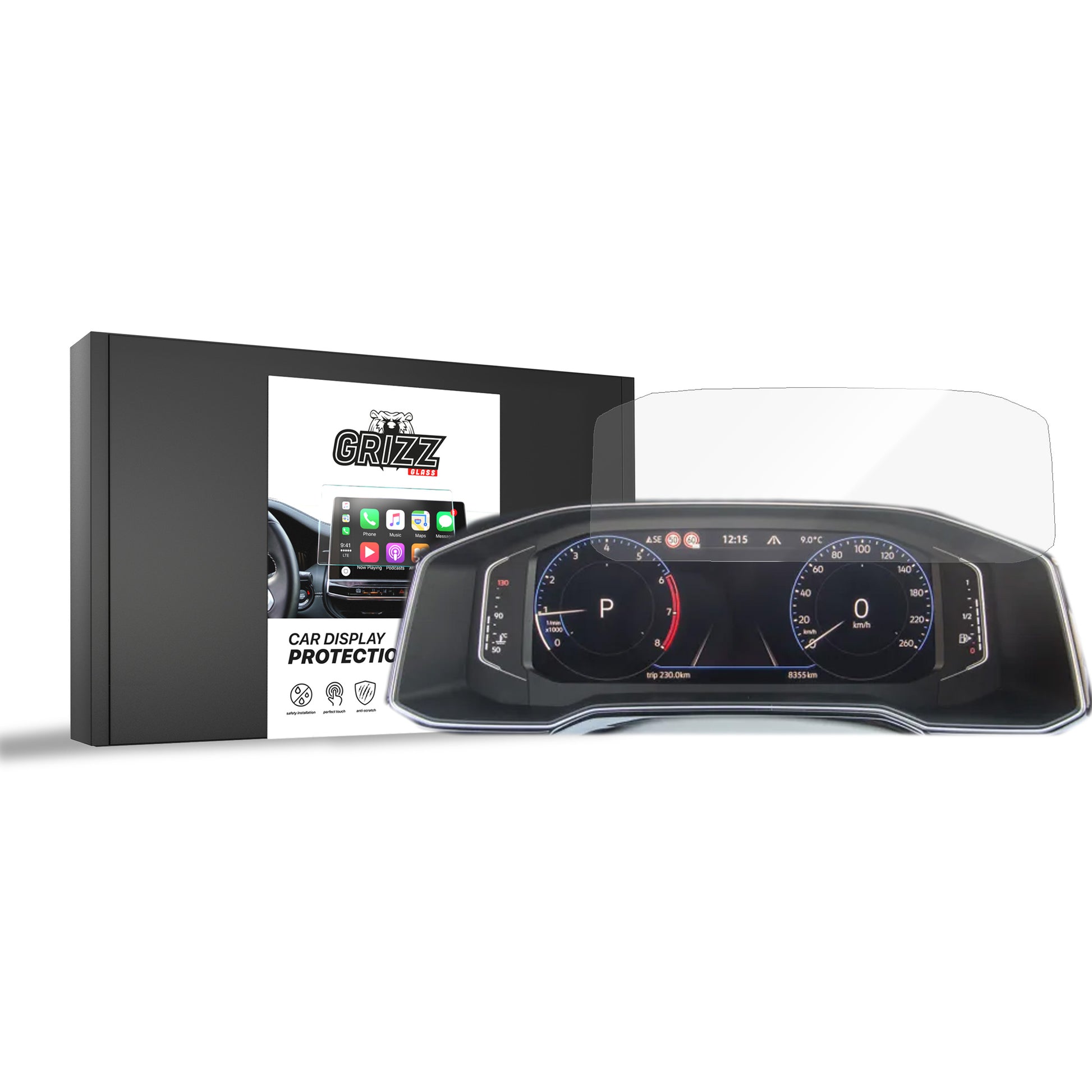 Keraminė ekrano plėvelė Volkswagen VW T-Cross Digital Cockpit 10,25" (2023-2025) Grizz