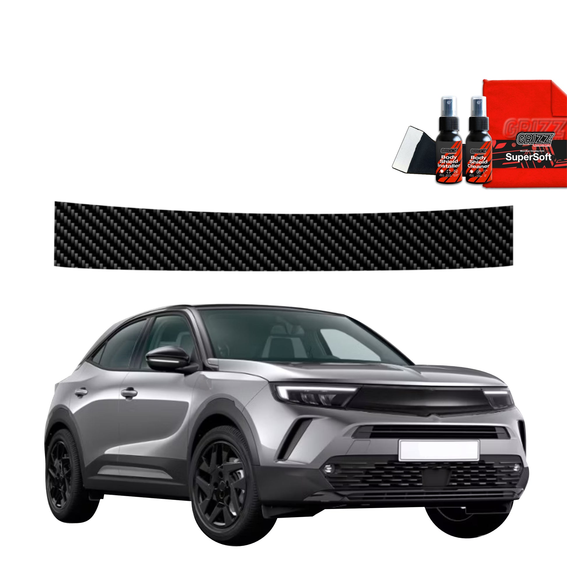 Carbon fiber film for the trunk sill Opel Mokka (2021-2025)