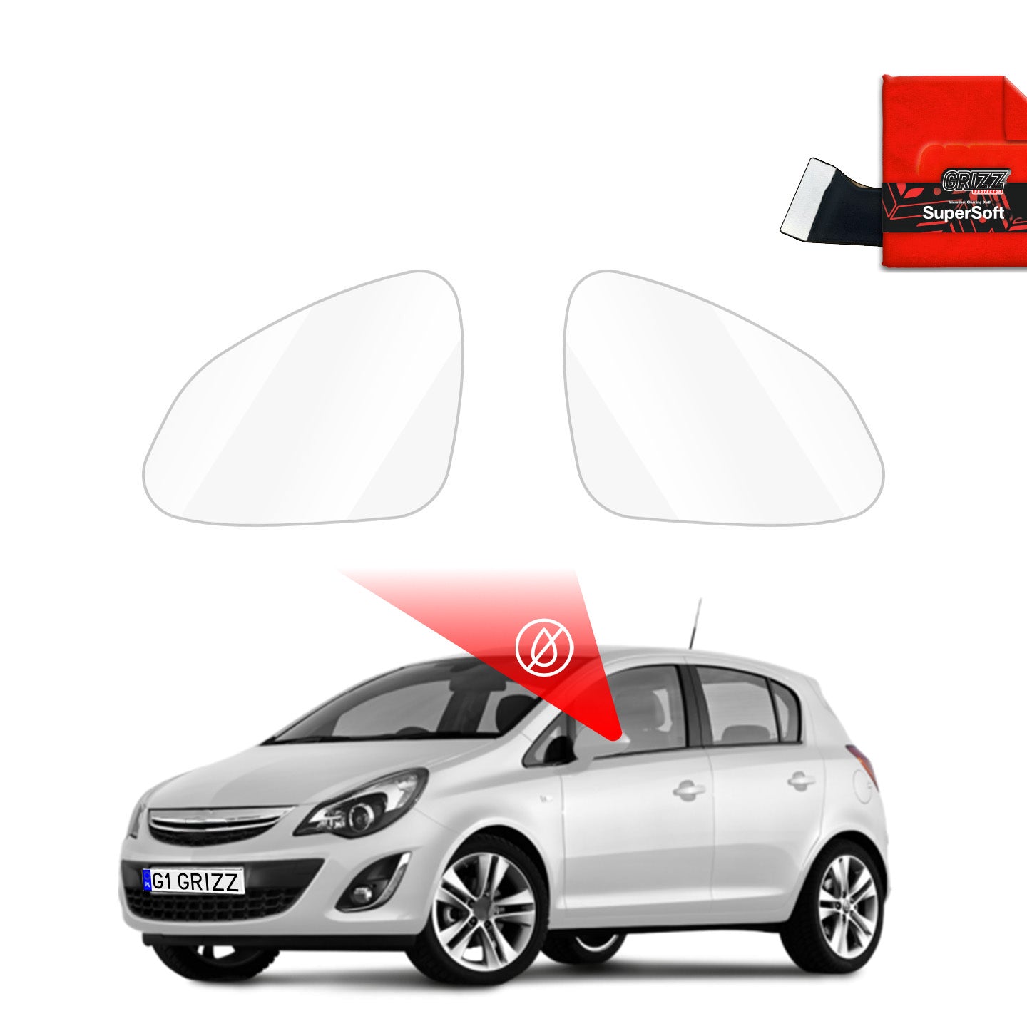 Rainproof mirror film Opel Corsa D (2006-2014)
