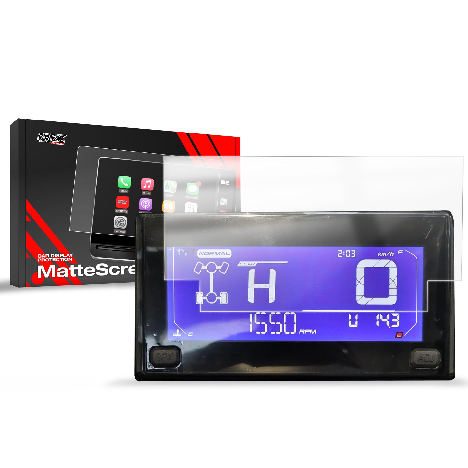 Anti-fingerprint screen protector CFMOTO CFORCE 625 Touring 5" Matte Grizz