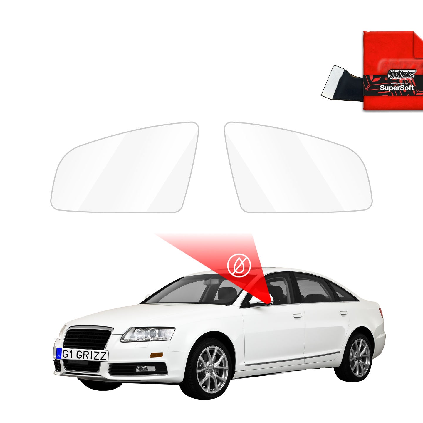 Atspari lietui plėvelė veidrodėliams Audi A6 C6 (2004-2008)