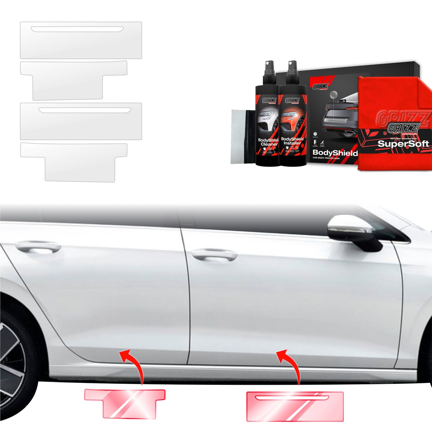 4in1 Protective film for sills for Volkswagen VW Golf 8 Hatchback (2024-2025)