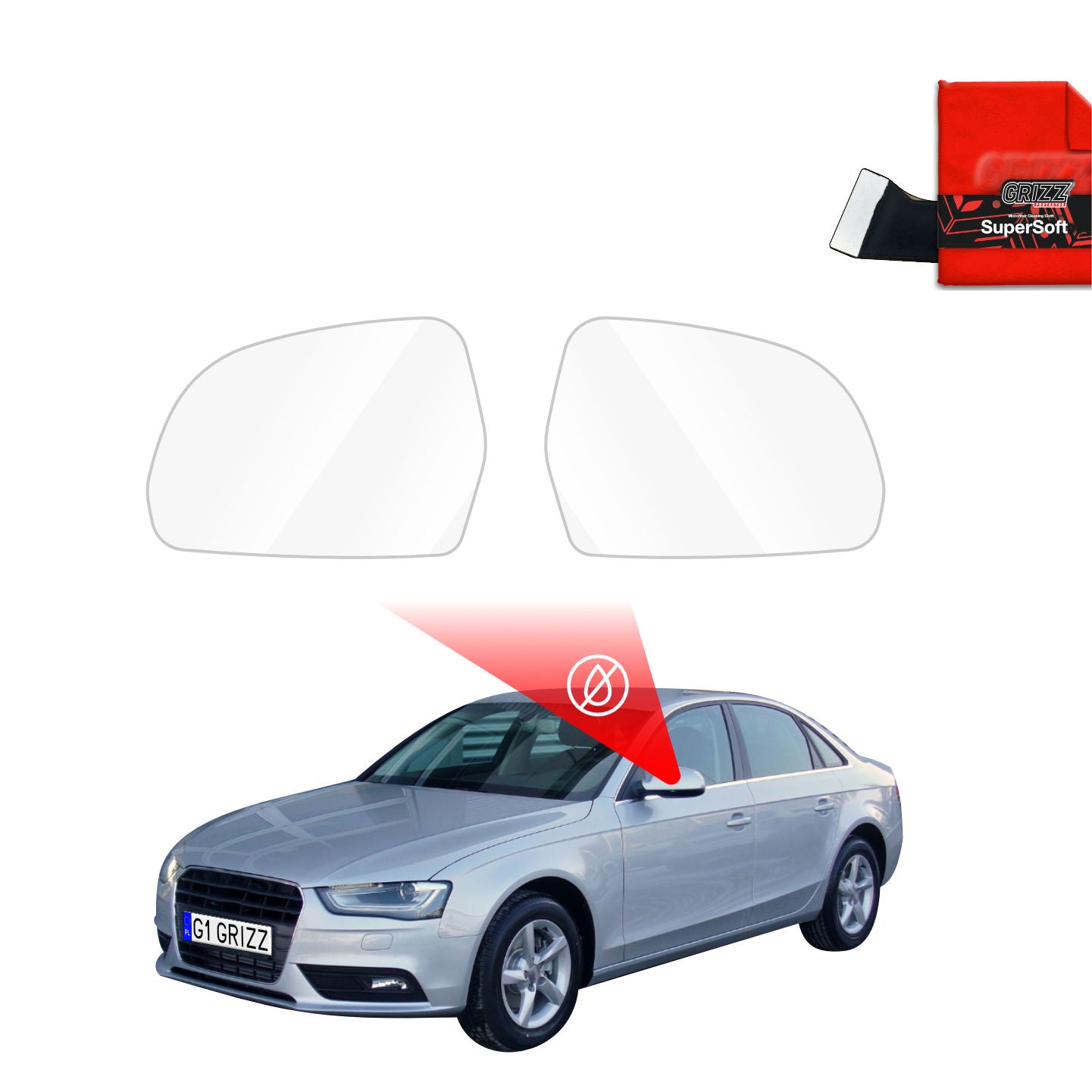 Rainproof mirror film Audi A4 B8 Sedan Facelifting (2011-2015)