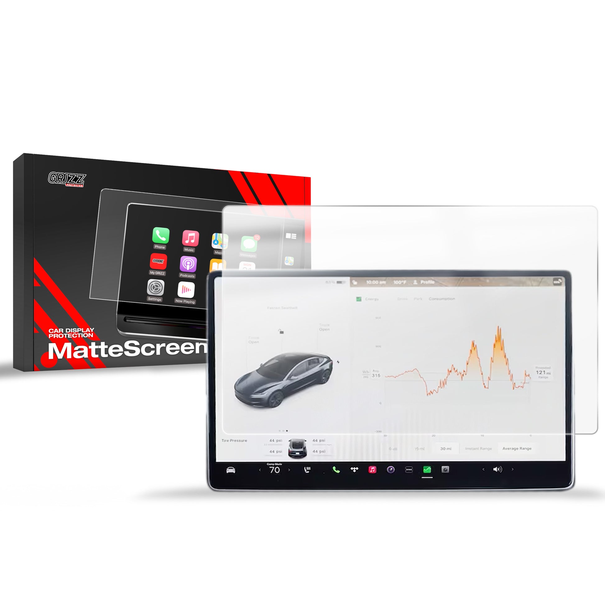 Anti-fingerprint screen film Tesla Model Y Juniper (2024-2025) Matte Grizz