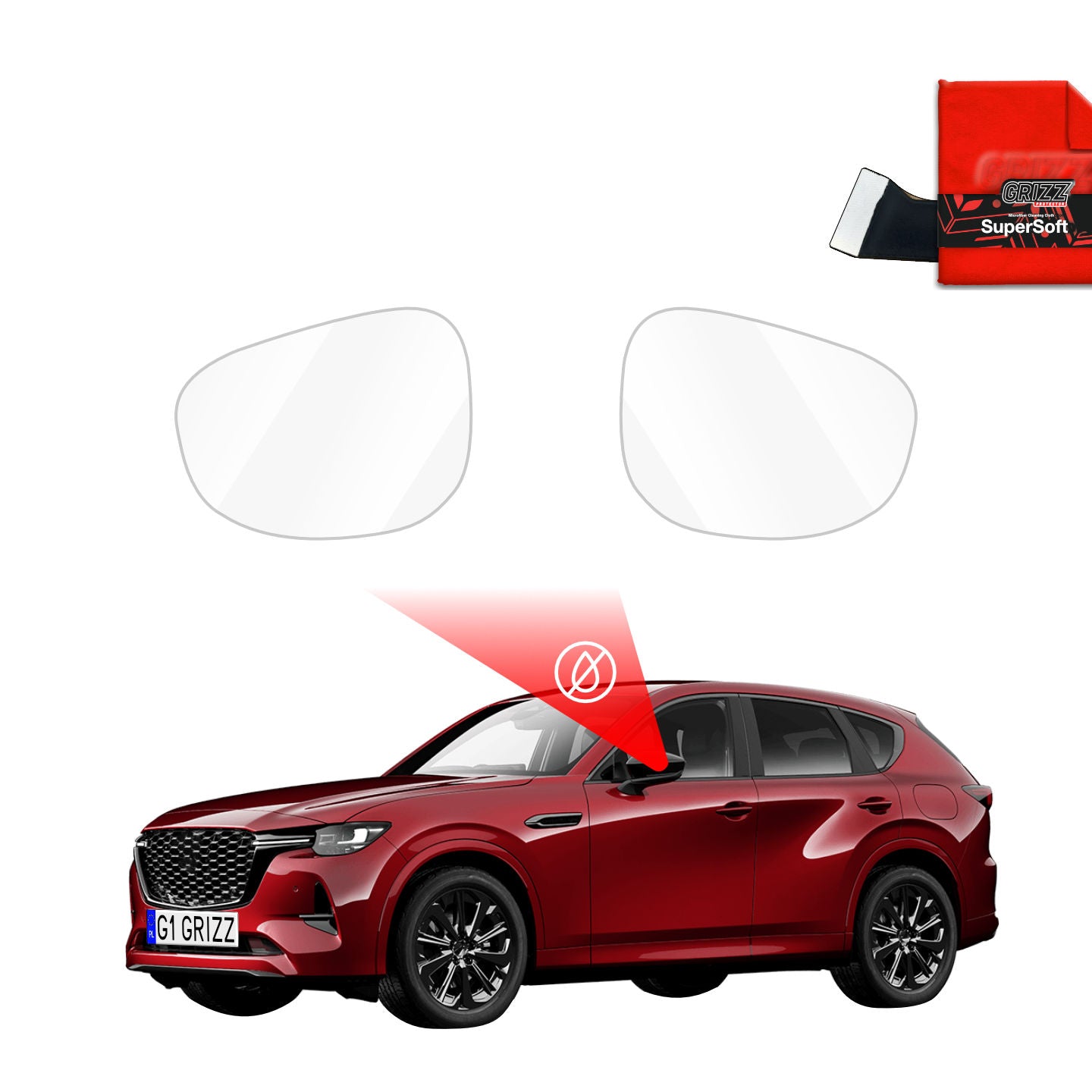 Rainproof mirror film for Mazda CX-60 (2022-2025)