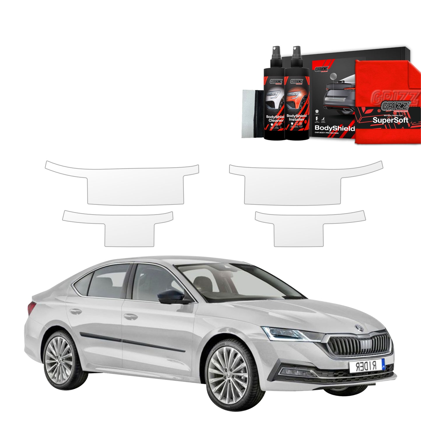 4in1 Protective film for sills for Skoda Octavia 4 Hatchback (2019-2024)