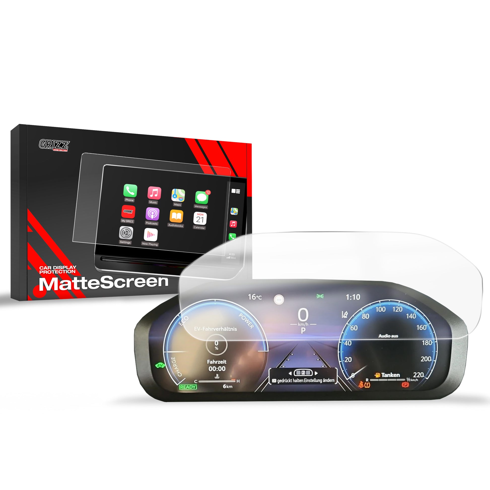 Ekrano plėvelė nuo pirštų atspaudų Toyota RAV4 Virtual Cockpit (2023-2025) Matine Grizz
