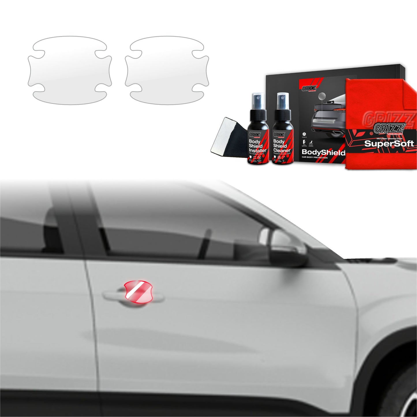 2in1 Protective film under door handles for Jeep Avenger (2023-2025)