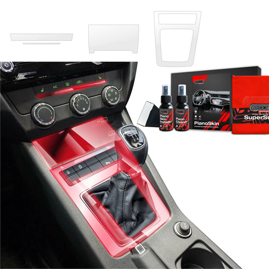 4in1 Grizz protective interior film Skoda Octavia 3 (2017-2020) Transparent PianoSkin