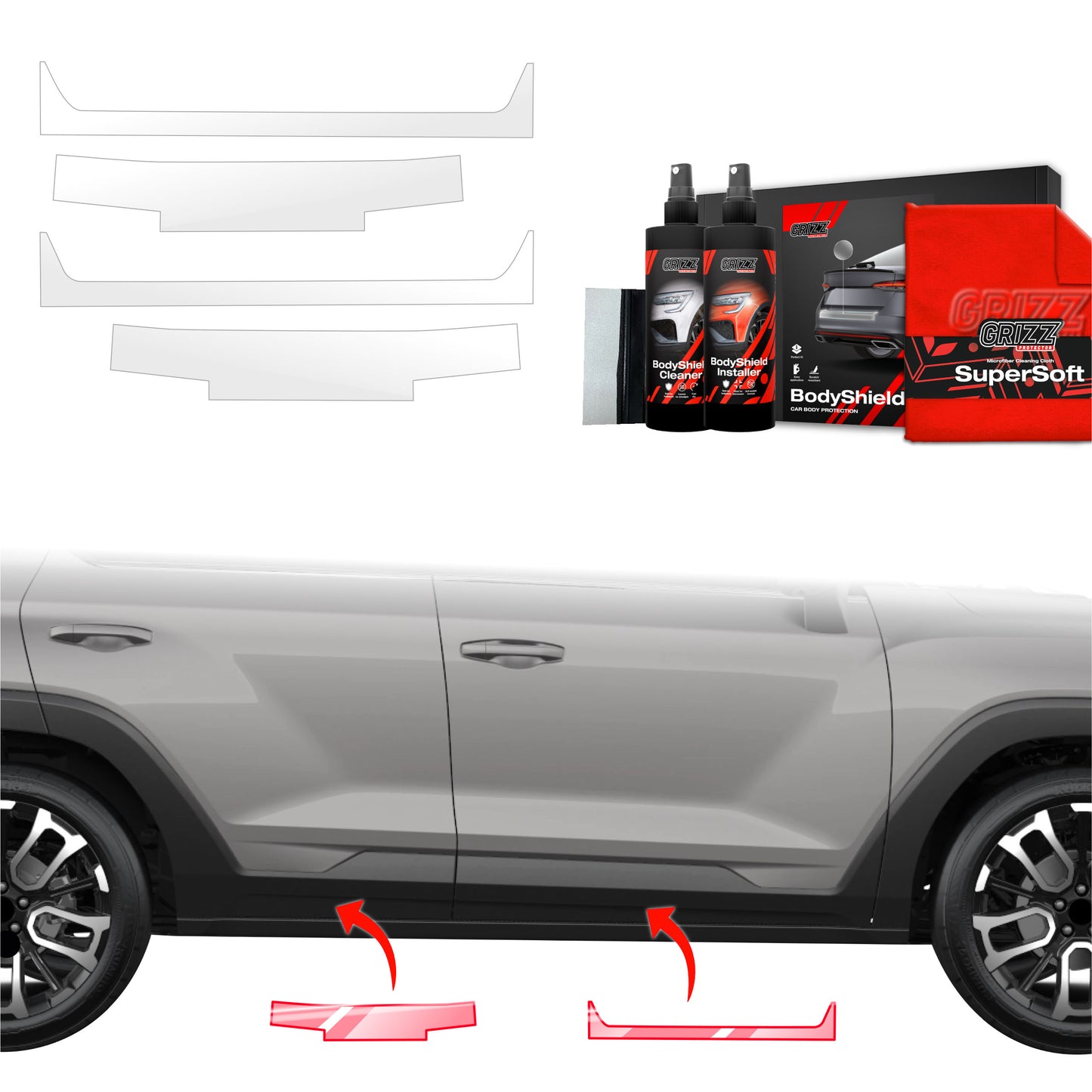 4in1 Protective film for sills for SsangYong Torres (2024-2025)