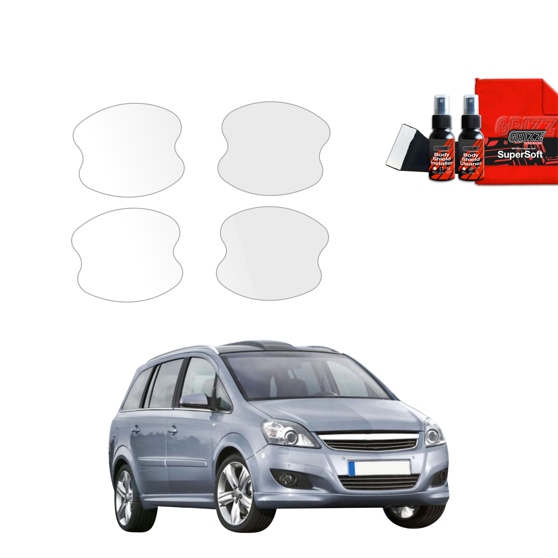 4in1 Protective film under door handles Opel Zafira B Kombi 5D (2010-2014)