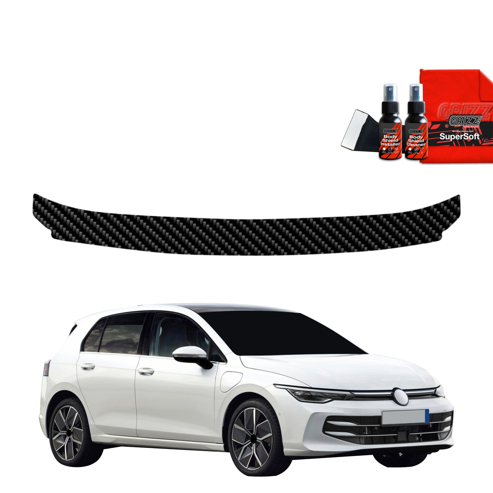 Anglies pluošto plėvelė bagažinės slenksčiui Volkswagen VW Golf 8 Hatchback (2024-2025)