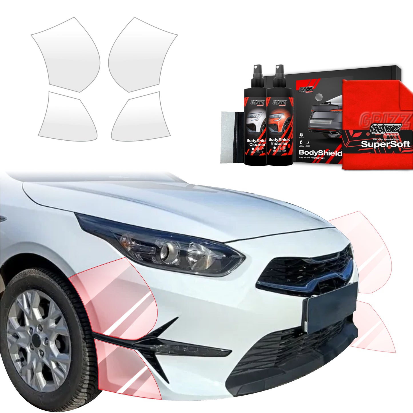 4in1 Protective film for bumper for Kia Ceed (2021-2025)