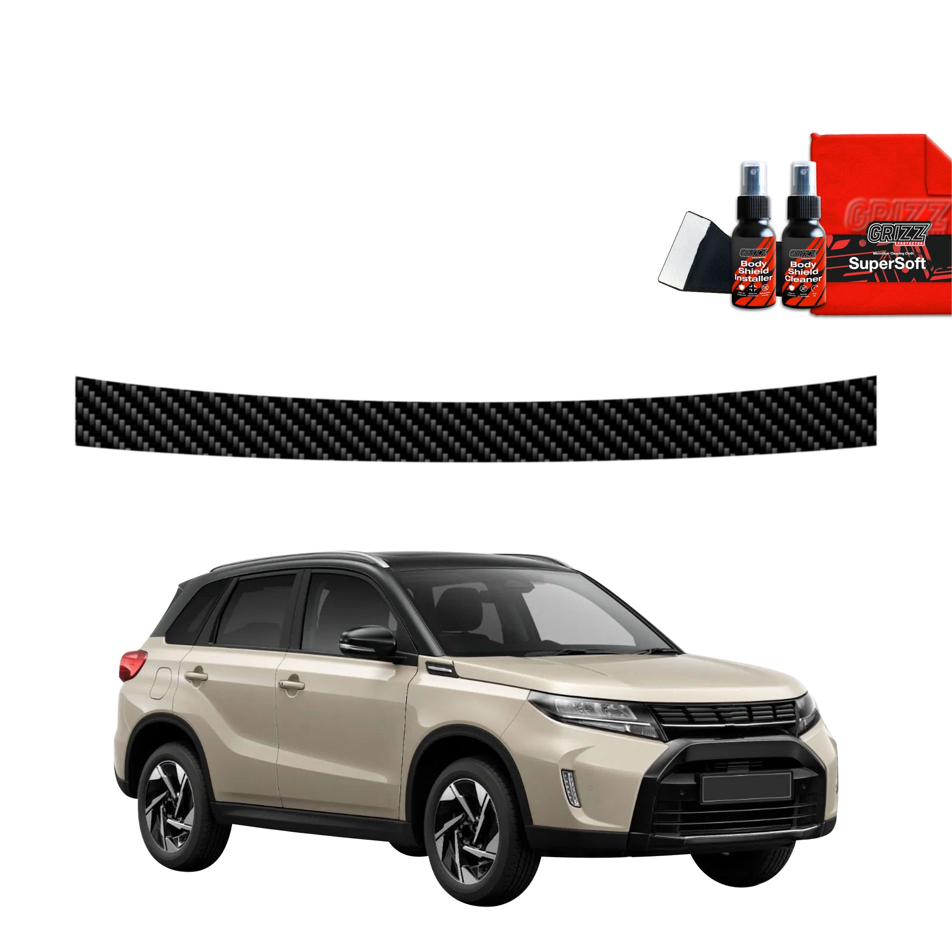 Anglies pluošto plėvelė bagažinės slenksčiui Suzuki Vitara Facelift (2024-2025)