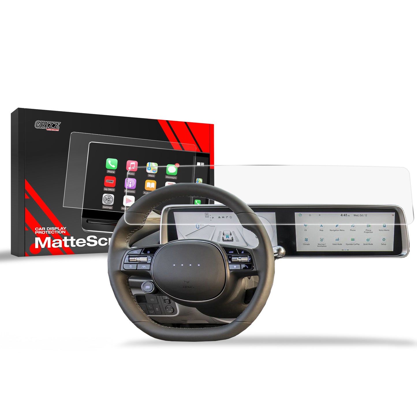 Anti-fingerprint screen film Hyundai Ioniq 6 (2022-2025) Matte Grizz