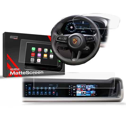 Anti-fingerprint screen film Porsche Panamera 3 12,3" + 10,9‚Äú (2024-2025) Matte Grizz 2in1