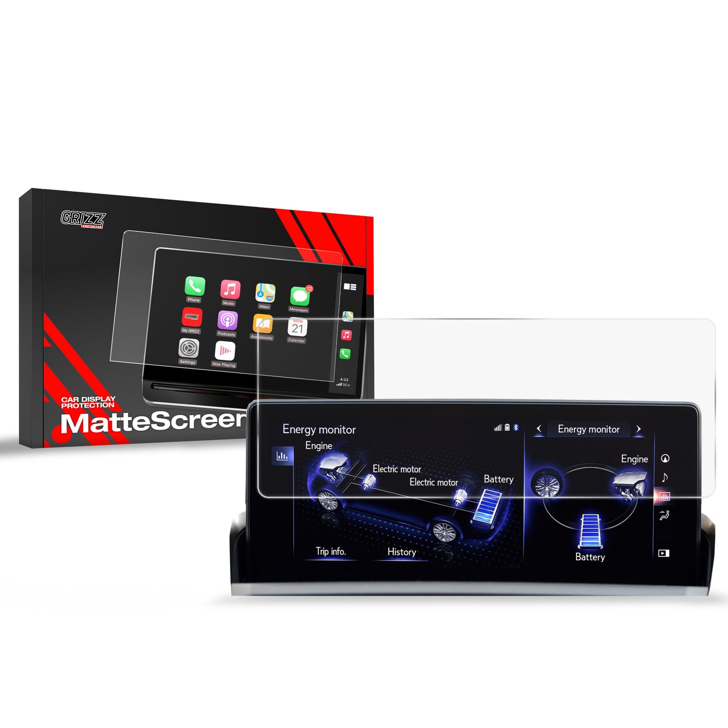 Anti-fingerprint screen film Lexus NX (2018-2021) Matte Grizz