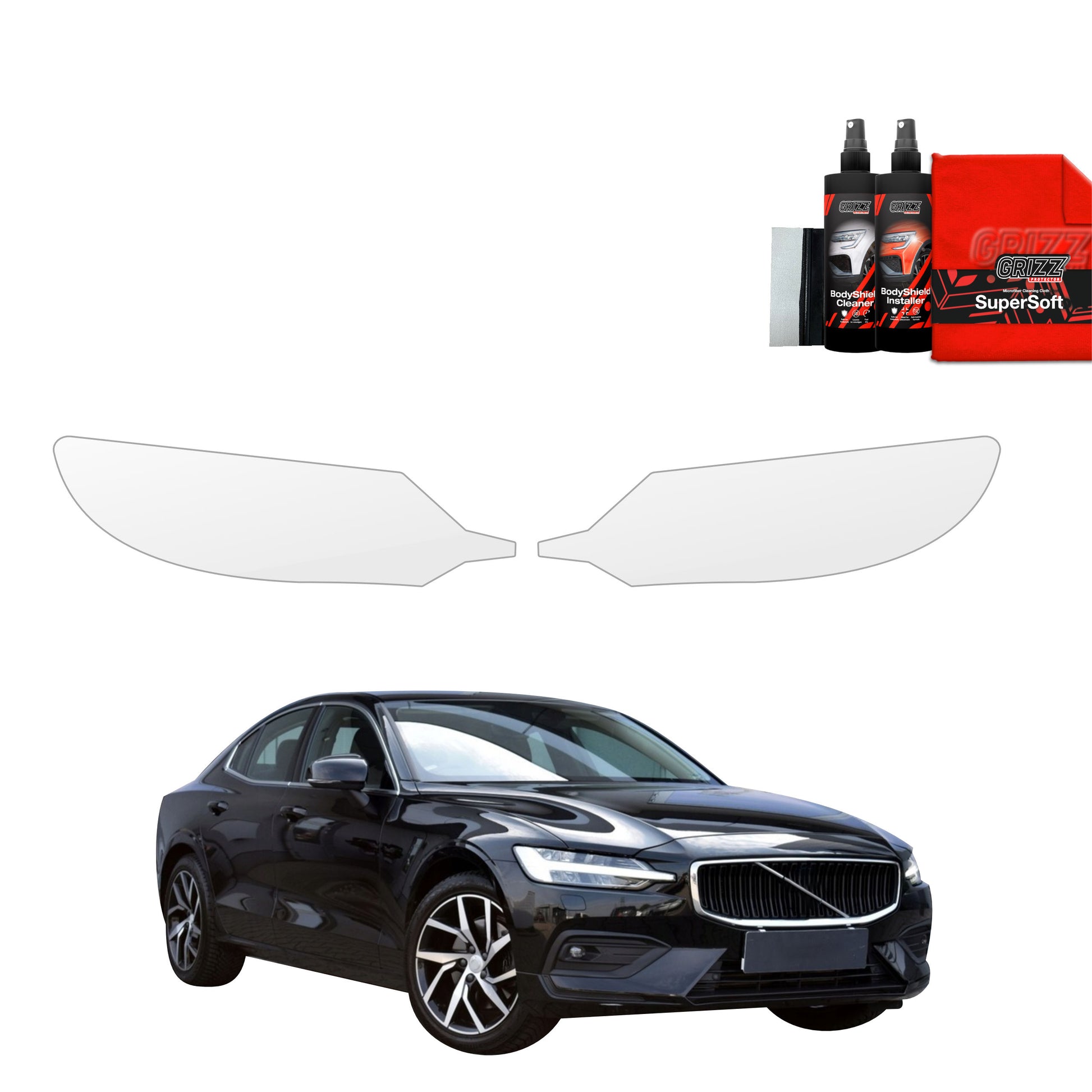 2in1 Apsauginė plėvelė žibintams  Volvo S60 3 Sedan 4D (2019-2024)