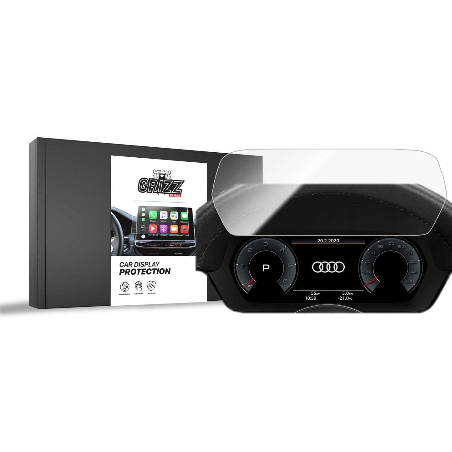 Ceramic screen film Audi RS3 8Y Virtual Cockpit Plus 12,3" (2020-2025) Grizz