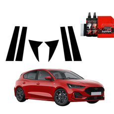 6in1 Juoda plėvelė statramsčiams Ford Focus ST-Line X Hatchback Facelift (2021-2025)