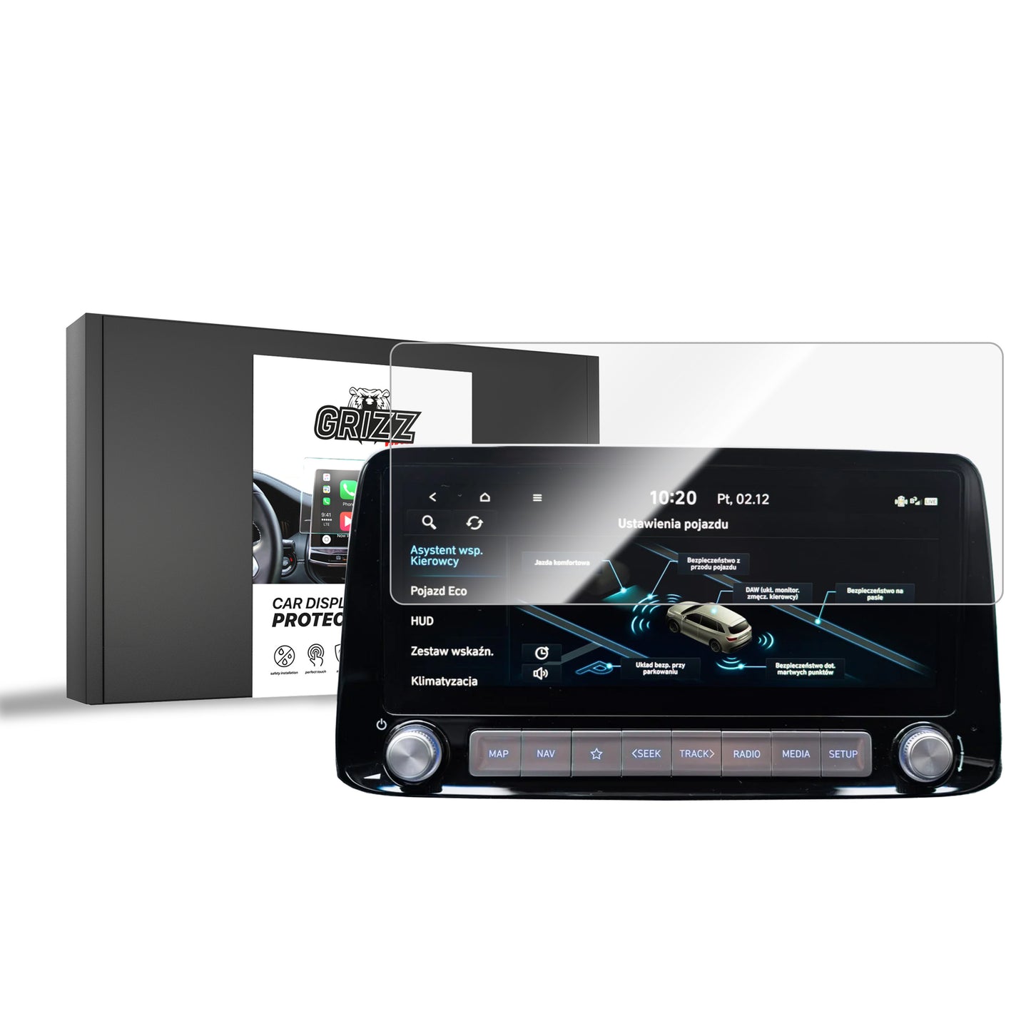 Ceramic screen film Hyundai Kona Electric (2018-2023) Grizz