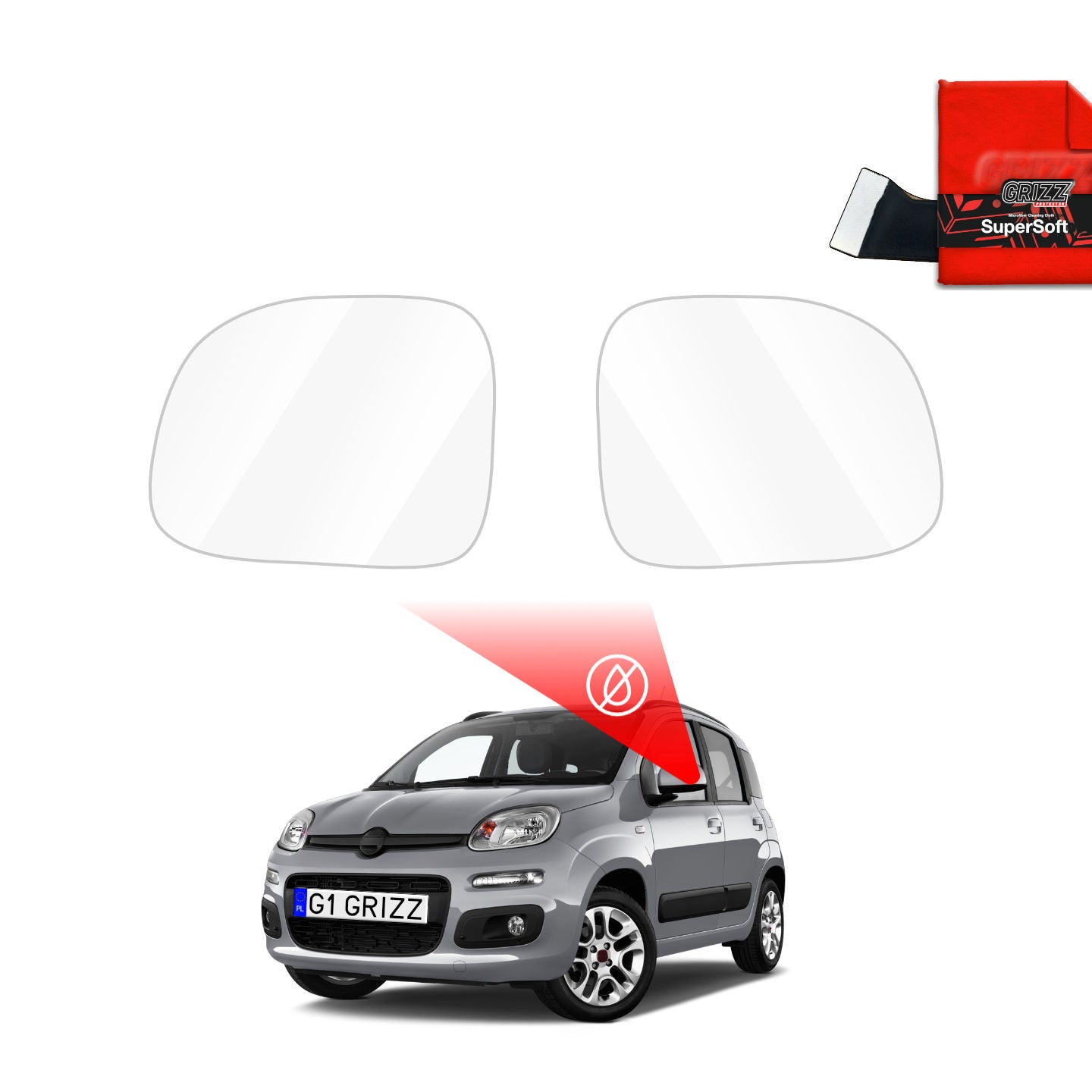 Rainproof mirror film Fiat Panda 3 (2011-2016)